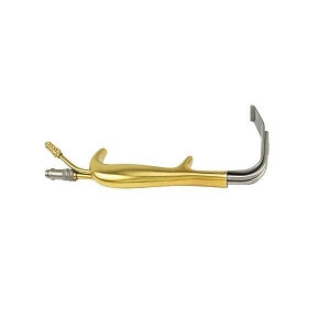 Miltex Instrument Co TBTS-Style Fiber Optic Retractors - TBTS-Style Retractor without Teeth, Fiber Optic, 190 mm x 30 mm - PM-904FO