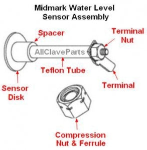 Midmark Water Level Tube Sensors - Water Level Sensor Tube for M9 and M11 Model - 002-0358-00