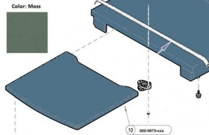 Midmark Ritter 230 Power Procedure Table and Accessories - Foot Pad Upholstery Kit, Moss - 002-0973-230