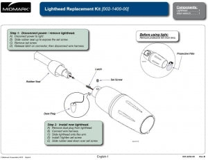 Midmark 250/253 LED Exam Lights, Accessories and Parts - 253 Lighthead Assembly Kit, LED - 002-1400-00