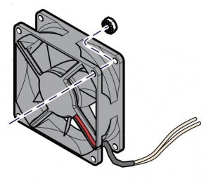 Midmark Ritter 354 Procedure Spotlights - Fan Assembly, 80 mm X 25 mm, Axial, with Diode - 015-1954-00