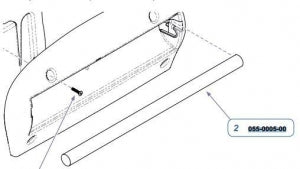 Midmark Exam Table Dowel Paper Holders - Dowel Rod Exam Table Paper Holder, 21.875" - 055-0005-00