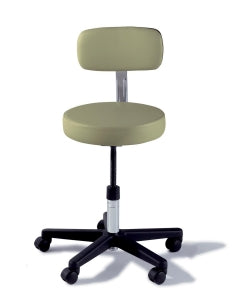 Midmark Ritter 271 Adjustable Stools - Manually Adjustable Exam Stool with Back, Composite Base, Ultra-Olivine - 271-001-243