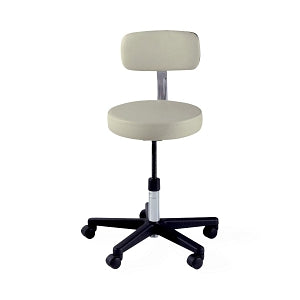 Midmark Ritter 271 Adjustable Stools - Manually Adjustable Exam Stool with Back, Composite Base, Stone - 271-001-814