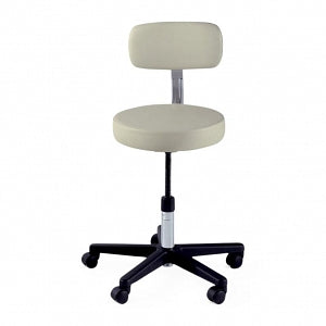 Midmark Ritter 271 Adjustable Stools - Manually Adjustable Exam Stool with Back, Composite Base, Obsidian - 271-001-857