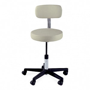 Midmark Ritter 271 Adjustable Stools - Manually Adjustable Exam Stool with Back, Composite Base, Ultra Obsidian - 271-001-867