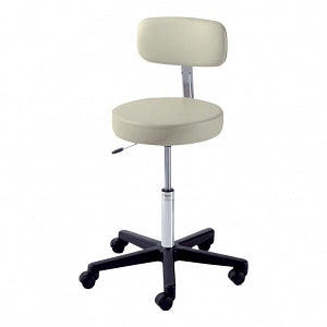 Midmark Ritter 273 Air Lift Stool with Backrest - Ritter Basic Stool with Back, Adjustable, Lunar Gray - 273-002-845