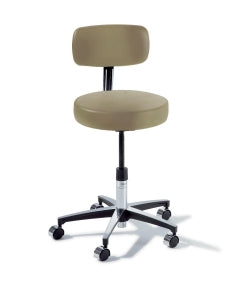 Midmark Ritter 275 Adjustable Physician Stools with Backrest - Ritter 275 Physician Stool with Back, Manually Adjustable, Aluminum Base, Shadow - 275-001-232