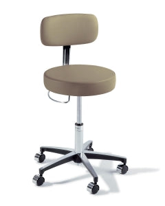 Midmark Ritter 277 Air Lift Pneumatic Stool with Backrest - DBM-STOOL, AL BASE, AIR ADJ, W/B-SHADOW - 277-001-232