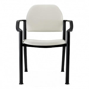 Midmark 280 Upholstered Side Chairs - 280 Upholstered Single Side Chair with Arms, Black - 280-002-857