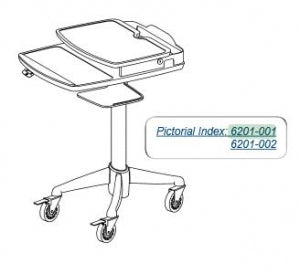 Midmark Corp 6200 Series Laptop Mobile Carts - 6200 Series Laptop Mobile Cart, Traditional, Style, Radiance - 6201-001-800