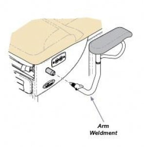 Midmark Ritter 204 Manual Exam Table Accessories - Arm Rest, Art Pair, Field Installation Required - 9A314001