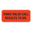 MarketLab Clerical Medical Labels - LABEL, PANIC VALUE-CALL RESULT, FLUORSCENT - 0340