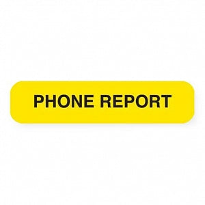 MarketLab Clerical Medical Labels - LABEL, PHONE REPORT, YELLOW - 0348