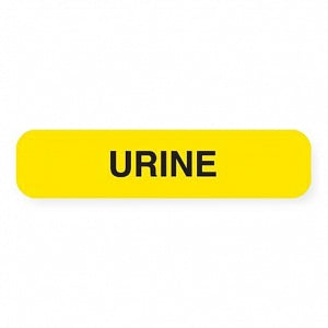 MarketLab Urine Collection Labels - LABEL, URINE, YELLOW, W/BLACK TEXT - 0362