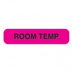 MarketLab Phlebotomy / Specimen Receiving Labels - LABEL, ROOM TEMPREATURE, FLUORESCENT PINK - 0363