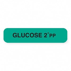 MarketLab Glucose Tolerance Testing Labels - LABEL, 2HR PP GLUCOSE, GREEN - 0369