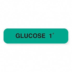 MarketLab Glucose Tolerance Testing Labels - LABEL, 1HR GLUCOSE, GREEN - 0371