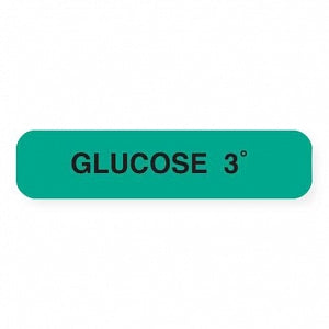 MarketLab Glucose Tolerance Testing Labels - LABEL, 3HR GLUCOSE, GREEN - 0373