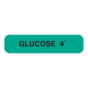 MarketLab Glucose Tolerance Testing Labels - LABEL, 4HR GLUCOSE, GREEN - 0374