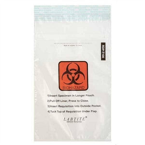 MarketLab Adhesive Closure Specimen Bags - BAGS, ADHESIVE CLOSURE, 6" X 10" - 0461