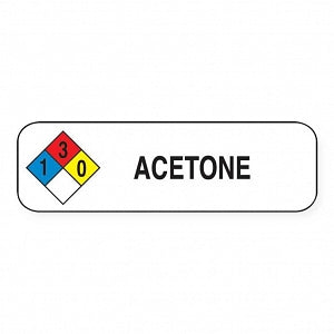 MarketLab Chemical Hazard Labels - LABEL, ACETONE, MULTI-COLOR, 250 - 0739