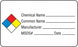 MarketLab Chemical Hazard Labels - LABEL, MSDS CHEMICAL NAME, MULTI-COLOR, 250 - 0748