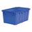 Marketlab Lockable Storage Tote - TOTE, STORAGE, XL, 26.9LX17WX12.6H, BLU, EA - 0926-BL