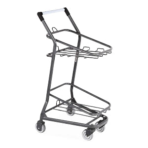 MarketLab EZ Cart Double Basket Cart - CART, DOUBLE BASKET, EZ CART, METALLIC GR - ML0989