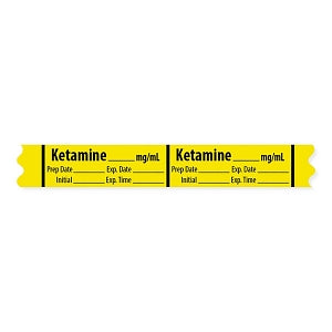 MarketLab Induction Agent Medication Label Tape - Ketamine Label, mg / mL - 10224