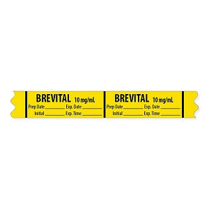 MarketLab Induction Agent Medication Label Tape - Brevital Label - 10226