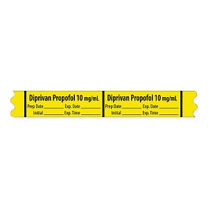 MarketLab Induction Agent Medication Label Tape - Diprivan Propofol Label, 10 mg / mL - 10227