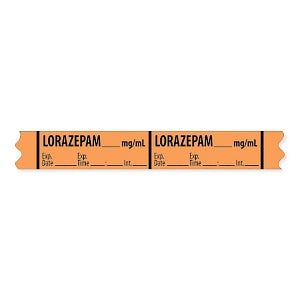 MarketLab Tranquilizer Medication Label Tape - LABEL, LORAZEPAM - 10235