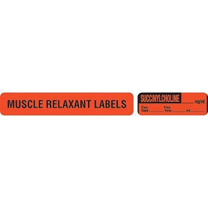 MarketLab Muscle Relaxant Medication Pre-Cut Label - LABEL, CURARE, MG / ML - 10240-PRE