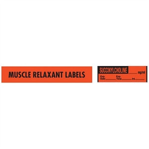 MarketLab Muscle Relaxant Medication Label Tape - LABEL, METOCURINE, MG / ML - 10243