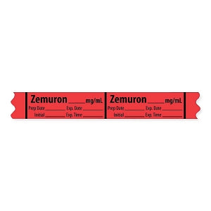 MarketLab Muscle Relaxant Medication Label Tape - LABEL, ZEMURON, MG / ML - 10248