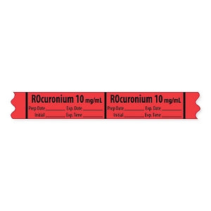 MarketLab Muscle Relaxant Medication Label Tape - LABEL, ROCURONIUM, 10MG / MEL - 10252