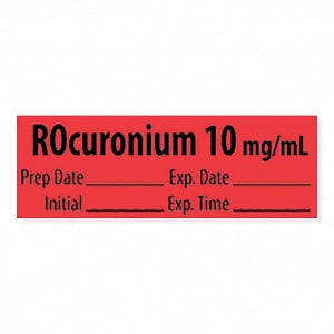 MarketLab Muscle Relaxant Medication Pre-Cut Label - LABEL, ROCURONIUM, MG / ML - 10254-PRE