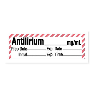 MarketLab Relaxant Antagonist Medication Label Tape - LABEL, ANTILIRIUM, MG / ML - 10280