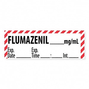 MarketLab Relaxant Antagonist Medication Pre-Cut Label - LABEL, FLUMAZENIL - 10282-PRE