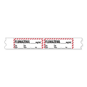 MarketLab Relaxant Antagonist Medication Label Tape - LABEL, FLUMAZENIL - 10282