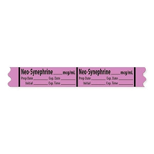 MarketLab Vasopressor Medication Label Tape - LABEL, NEO-SYNEPHRINE, MCG / ML - 10293