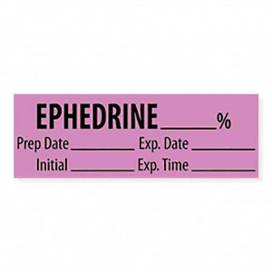 MarketLab Vasopressor Medication Pre-Cut Label - LABEL, EPHEDRINE - 10295-PRE