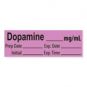 MarketLab Vasopressor Medication Pre-Cut Label - LABEL, DOPAMINE, MG / ML - 10297-PRE