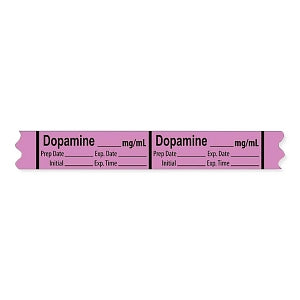 MarketLab Vasopressor Medication Label Tape - LABEL, DOPAMINE, MG / ML - 10297