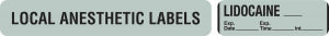 Marketlab Local Anesthetic Medication Pre-Cut Label - LABEL, LIDOCAINE, MG / ML - 10300-PRE