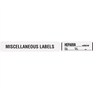 Marketlab Miscellaneous Pre-Cut Medication Labels - LABEL, HEPARIN - 10320-PRE