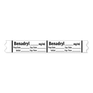 MarketLab Miscellaneous Medication Label Tape - LABEL, BENADRYL - 10324