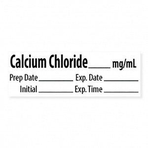 Marketlab Miscellaneous Pre-Cut Medication Labels - LABEL, CALCIUM CHLORIDE, MG / ML - 10326-PRE