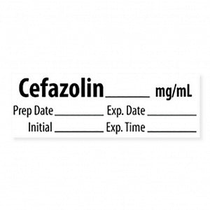 Marketlab Miscellaneous Pre-Cut Medication Labels - LABEL, CEFAZOLIN - 10327-PRE